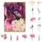 Halinuia Natürlicher Trockenblumenstrauß Echte Blumen gepresst Dekoration für Basteln Epoxydharz Blumenschmuck Nail Art DIY Kerze Handarbeit Scrapbooking(Violett)