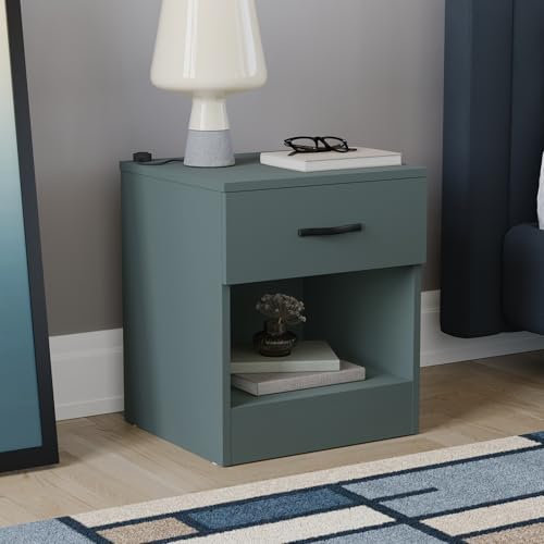 Vida Designs Riano Table de chevet 1 tiroir Noir (vert)