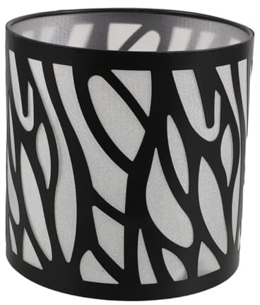 Garneck Zylinderförmiger Lampenschirm Aus Metall Vintage Schwarz Für Tischlampe Bodenbeleuchtung Kronleuchterschirm Ersatzlampenschirm Hängelampenschirm