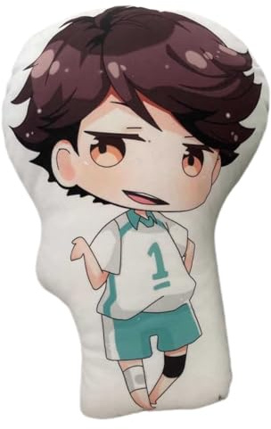 Sonsoke Hinata Shoyo Anime Figur Plüschkissen Manga Cosplay Plüschtier Wurfkissen für Halloween-Dekorationen, Geburtstagsspielzeug 45 cm (Oikawa Tooru)