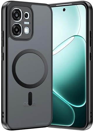 CAUHENYEE Cover per OPPO A6 Pro 5G con Magnete Integrato, Antiscivolo, Resistente a Urti e Graffi - Custodia Magnetica per OPPO A6 Pro 5G - Nero
