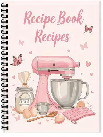 Rezeptbuch Zum Selberschreiben A5, Kochbuch Selbst Schreiben mit Platz für 100 Rezepte, Weiß Personalisiertes Rezeptbuch, Backbuch Zum Selberschreiben, Ideal für Kochliebhaber und Als Geschenk (Rosa)