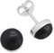 Ohrstecker 925 Silber Onyx schwarzer Stein Edelstein Ohrringe echt Silber Damen Sterling Silber Stecker Geschenk(MOS-042-03)