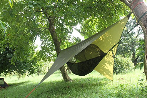 Camping Zeltbahn Zeltplane wasserdicht Hängematte Zelt Sonnensegel Trekking Zelt Vorzelt-Dach-Schutz Hammock Plane für Camping