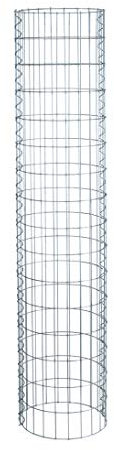 ESTEXO Gabion Colonne ronde en pierre - Panier métallique - Grille de protection pour arbre, protection contre les animaux sauvages - Diamètre : 35 cm (160 cm)