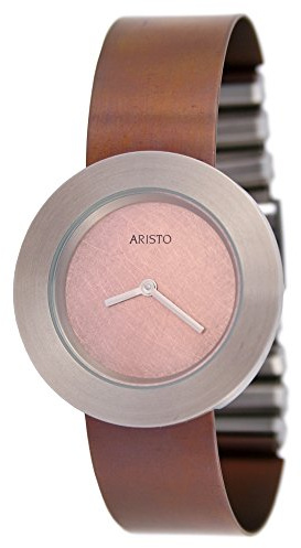 Aristo Quarz DAU Titan Damenuhr mit Spangenarmband Oxidiert - Rosé 5D93