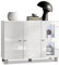 Vladon Sideboard Denjo, Made in Germany, Kommode mit 3 Türen, Weiß matt/Weiß Hochglanz, inkl. LED-Beleuchtung (107 x 81 x 35 cm)