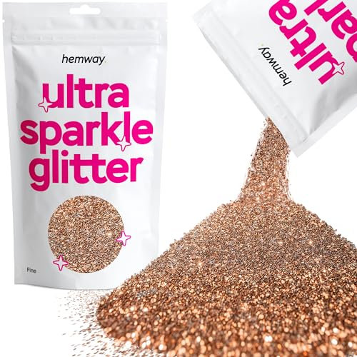 Hemway Ultra Sparkle Glitter - Bronze Brown | Fine Metallic Flakes for Resin & Epoxy Crafts | Supplies for Tumblers, Festival, Hair, Face, Body, Eye & Nail Art Decoration | 100 g