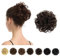 BARSDAR 100% Echthaar Haarteil Haargummi，Gelockt Unordentlich dutt extensions echthaar Haarteil Haargummi Hochsteckfrisuren unordentlicher Haarverlängerung für Damen Mädchen 2# Dunkelbraun