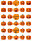 30 Halloween-Cupcake-Topper mit Kürbis-Motiv, essbares Oblatenpapier, für Geburtstagstorten