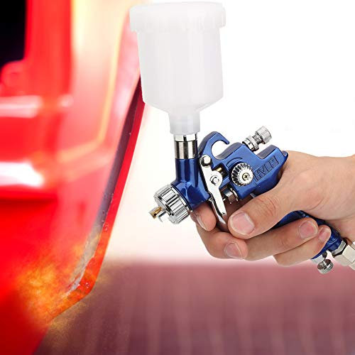 Fafeicy Pistolet à Peinture Aérographe Polyvalent Ensemble Voiture Pistolet à Peinture à l'Huile Pneumatique Gravité Aérographe Européen Type Connecteur(1.0mm)