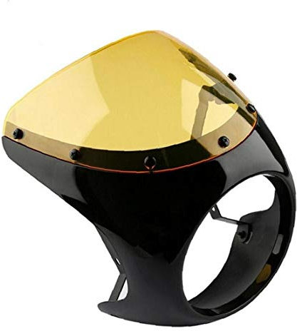 BYFRI 1pc Motorrad-Scheinwerfer-verkleidung Windschutzabdeckung Für Scheinwerfer-Scheinwerfer Retro Lenkerverkleidung Windschutzscheibe Für Cafe Racer