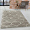 HomebyHome Teppich Rund Shaggy 200 cm Rund - Hochflor Runder Teppich Skandi Beige Extra Weich und Flauschig - Bettvorleger Teppich für Wohnzimmer, Schlafzimmer, Küche, Flur - Carpet, Halı, Kilim