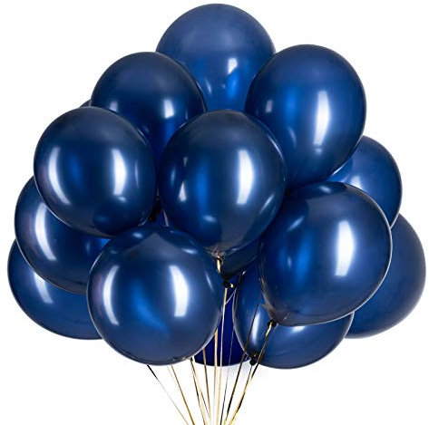 12 Zoll Luftballons Marineblau Helium,50 Stücke Latex Ballons Ø 30 cm für Hochzeit Valentinstag Geburtstag Taufe Kommunion Party Deko