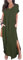 GRECERELLE Women Maxi Long Dress Summer Casual Beach Boho Short Sleeve V Neck Maxi Dresses with Pocket (Army Green, XL)