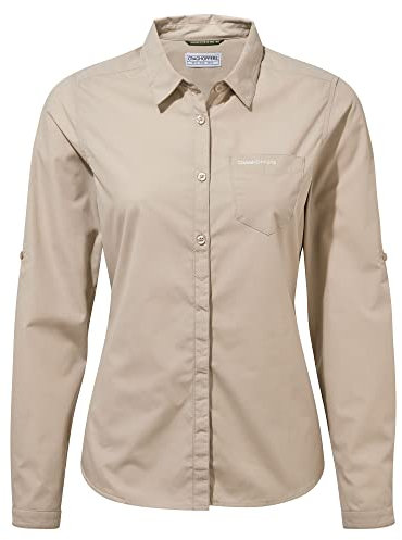 Craghoppers Women's Kiwi Long Sleeved Shirt Outdoor Anti-Insect Hiking Top Desert Sand 14