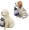 Solarlampen für Außen Hunde LED 2er Set - Gartendeko Solar Hund mit Laterne - Solarleuchten Garten Hund - Außenlampe Stehend - Höhe 26 cm und 25 cm