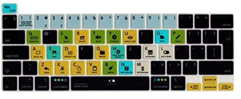 MiNGFi Silikon FL Studio Tastenkombinationen Tastaturschutz für MacBook Pro 13 M1/M2 A2338 (2020–2023), A2289 (2020), A2251 (2020–2021), Pro 16 A2141 (2019–2021) EU/ISO Tastaturlayout