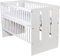 KMbaby Cuna Paulus Blanco 120 x 60 cm con Colchón y Somier - Cuna Cuna Regulable En Altura En 3 Niveles - Madera De Pino Lacada y MDF