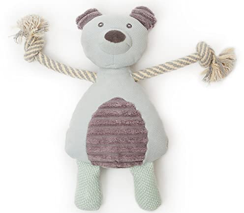 Pet London Rope Plush Dog Tug Toy-Bear or Elephant-great for puppy or small dog (Bear)