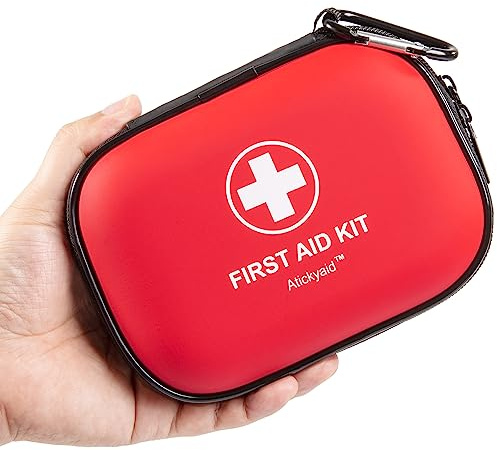 Mini kit de primeros auxilios – Kit médico de carcasa dura impermeable de 120 piezas para automóvil, hogar, oficina, viajes, camping, deportes, al aire libre, escuela - Suministros de primeros