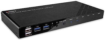 Lindy 4 Port HDMI 4K60, USB 3.0 & Audio KVM Switch