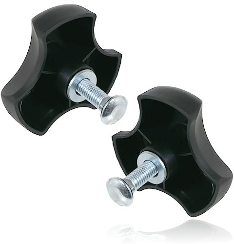 Spares2go Lawnmower Handle Bolt Knob compatible with Qualcast Wing Nut Bar Spare Part Lawn Mower M8 8mm x 2