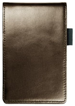 Hero's Pride Genuine Leather Notebook Case, Brown, 3-5/8 x 5-3/4, Includes Notepad and Pen Holder