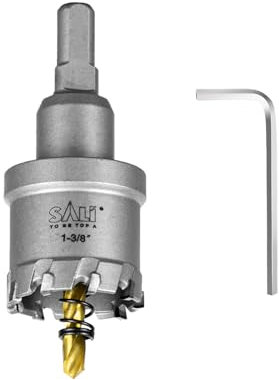 SALI Kit de scie-cloche TCT avec pointe en carbure de tungstène avec foret pilote plaqué titane pour métal, acier inoxydable, fer, plastique 35 mm