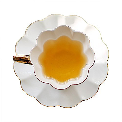 MOEENS Tasses à Café,Tasse Et Soucoupe Tasse à thé de l'après-midi à thé Haut de Gamme Tasse à café Noir Thé et Soucoupes Set 18 0ml Tasses d'espresso