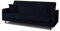 MargaretHadas24 Sofa Luna Schlafsofa im skandinavisches Stil, Couch mit Schlaffunktion und Bettkasten, Polstersofa für Wohnzimmer 213 cm (Paris 167 – schwarz)