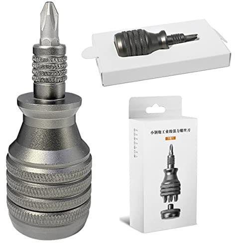 KJKVIVH 7 in 1 Mini Screwdriver Titanium Screwdriver 1/4 Inch Magnetic Torx Screw Driver Bit Kit Home Repair Tools