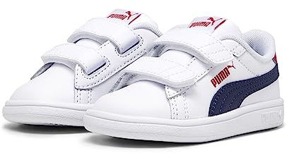 Puma Unisex Kids Smash 3.0 L V INF Sneaker, Puma White-Island PINK-Pistachio Green, 26 EU