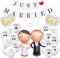 Neodtx Just Married Luftballons 23 Stk Hochzeitsdeko Set,Hochzeitsgirlande Mr Mrs Ballon Love Brautpaar Figuren Folienballon Deko Hochzeit,Folienballon Standesamt Deko Weiß Luftballon Hochzeit