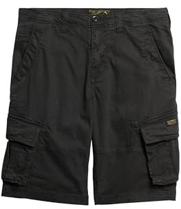 Superdry Herren Core Cargoshorts Verwaschenes Schwarz 34