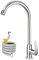 Robinet d'eau froide, roulement à billes en acier inoxydable - Robinet de cuisine à un seul trou - Robinet d'eau froide pour cuisine, extérieur, jardin et bar avec tuyau et tube fileté plus long,