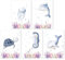 Calmondo 5er Set Poster Kinderbilder für Kinderzimmer Dekoration und Geschenk-Idee für Babyzimmer Meerestiere als Wand-Deko für Mädchen & Jungen Poster mit Wal Delfin Seepferd uvm | DIN A4