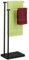 Relaxdays Porte-Serviettes Non Fixe, avec 2 Barres, pour la Cuisine ou Salle de Bain, Bambou et Acier, Noir