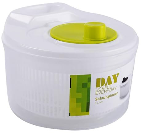 Walopola Centrifugador de ensalada pequeño, colador con cuenco transparente para servir, escurridor deshidratador de frutas para el hogar, secador de lechuga, escurridor de lavado de frutas y verduras