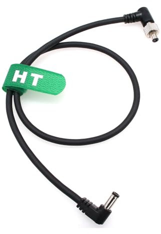 HangTon Locking DC 5.5x2.5mm Power Cable for Video Camera Monitor Wireless Transmitter LED Light Atomos Ninja V Hollyland Mars 400s Cosmo Blackmagic Video Assist ZCAM SmallHD Monitor Aputrue 60X 50cm