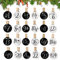 BETESSIN 24 Adventskalender Zahlen Holz - Runde Holzklarmmern mit Zahlen 1-24 - Klammern für Adventskalender zum selber Basteln - Holzzahlen für Weihnachtskalender, Weihnachtsdeko UVM.