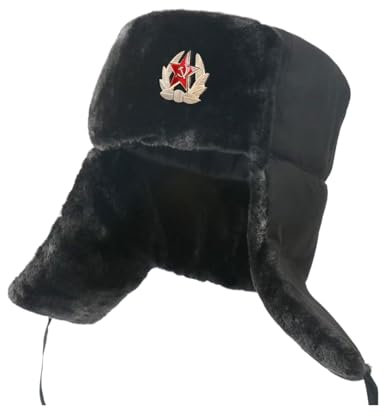 kesurpae Wintermütze für Herren zum Skifahren, Radfahren und Wandern, Plüsch Trooper Mütze, Bombermütze, Wintermütze, Schneekappe, Ohrenhüte, Russland, Typ+3