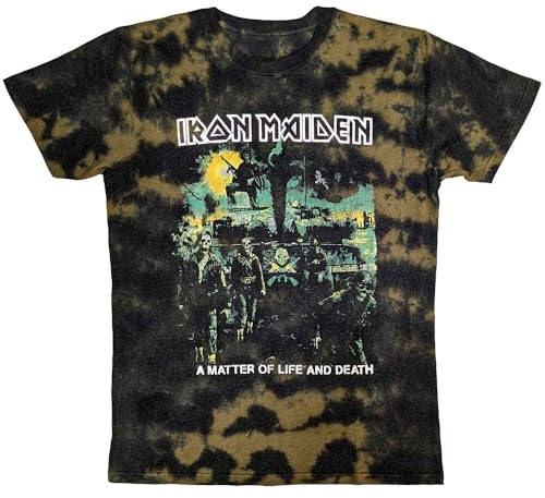 Rock Off officially licensed products Iron Maiden A Matter of Life and Death Dye Wash T Shirt