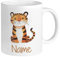 GRAZDesign Kinderbecher personalisiert mit niedlichem Tiger-Design und Name - Tasse für Kindergeburtstage Keramik 330ml