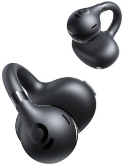 Baseus BC1 Open Ear Kopfhörer, Ohrclip mit Beeindruckender Klang, Adaptiver Bassverstärkung, Bluetooth 6.0, Geräuschunterdrückung bei Anrufen, IP55, 38H Akk, Leicht Buds - Interstellar Schwarz