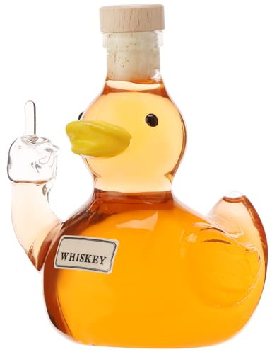 Enten Dekanter,Whiskey Tasting Glasses,Whiskyflasche Personalisiert mit Entenmotiv für Männer und Frauen,Kreativer und Lustiger Whisky-Dekanter für Die Bar im Homeoffice (C)