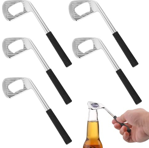 Filhome 5 Stück Flaschenöffner Lustig Golf Bieröffner Kapselheber Trauzeugen JGA Geschenke für Männer (5 Stück)