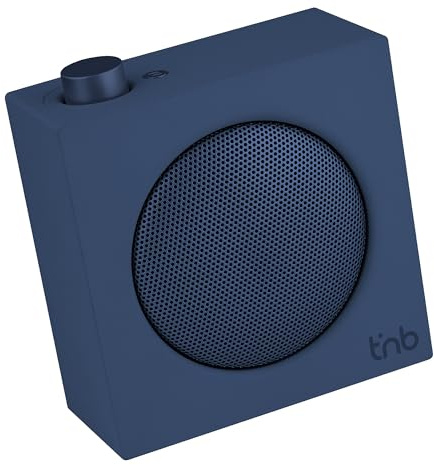 T'nB - Enceinte Bluetooth Rainbow Cube, Son Clair et Équilibré 5 W, Autonomie 10 H, TWS Stéréo, Radio FM, Carte Micro SD, Entrée Jack 3,5 mm, Format Compact 10 x 10 cm - Bleu Nuit