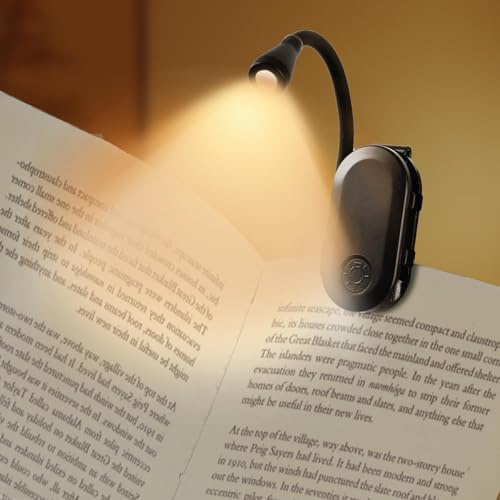 elzle Lampada da Lettura a Morsetto Lampada Libro USB-C Ricaricabile