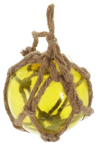 ULTECHNOVO Hängende Glaskugeln aus Glas, 1 Stück, Transparent, Nautisch | Schnur, Glatte Oberfläche, für Party Hintergrund, Terrasse, Centerpiece Schalen Zufällige Farbe